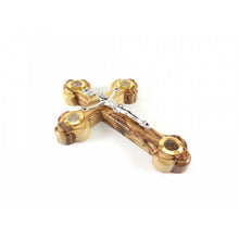 Load image into Gallery viewer, Olive Wood Wall Cross with Elements from Holy Land
